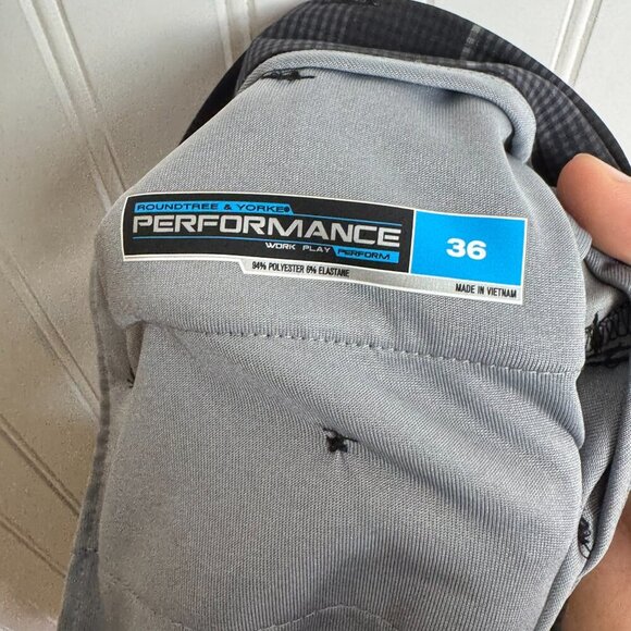 Roundtree & York Performance Grey Plaid Men's Golf Shorts O20 - Picture 5 of 5